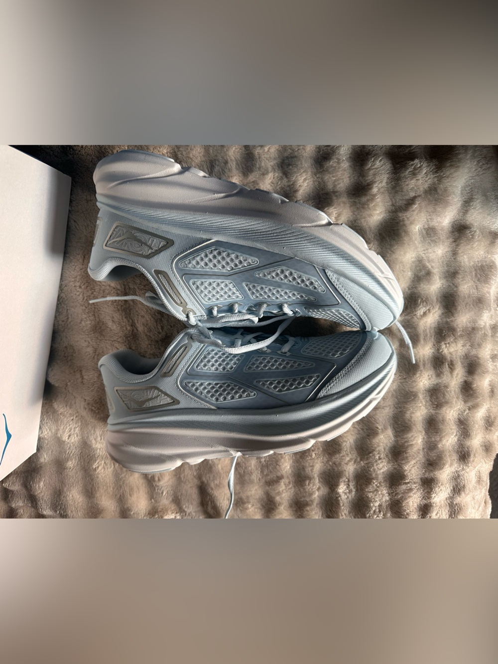 HOKA Clifton One9 Sneakers – Clear Lake/White – Women's 10 – NIB – Rare Colorway - Picture 3 of 8